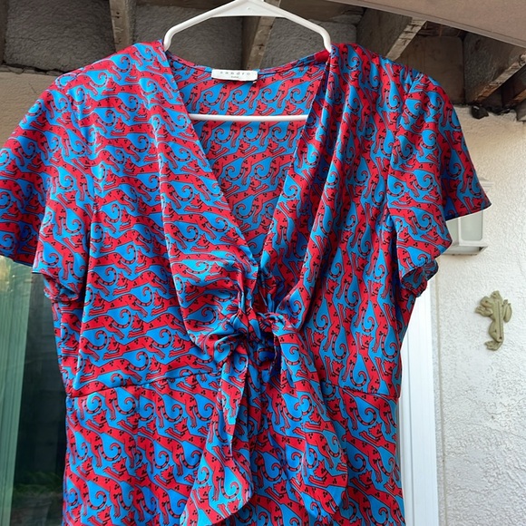 Sandro | Catny Silk-satin Midi Dress in Blue - Picture 6 of 10